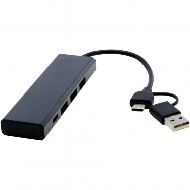 Logo trade promotional merchandise photo of: Rise RCS recycled aluminium USB 2.0 hub