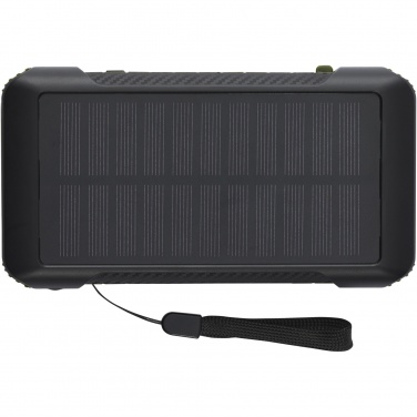 Logo trade promotional merchandise picture of: Soldy 10.000 mAh RCS recycled plastic solar dynamo power bank 