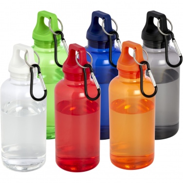 Logo trade promotional product photo of: Oregon 400 ml RCS certified recycled plastic water bottle with carabiner