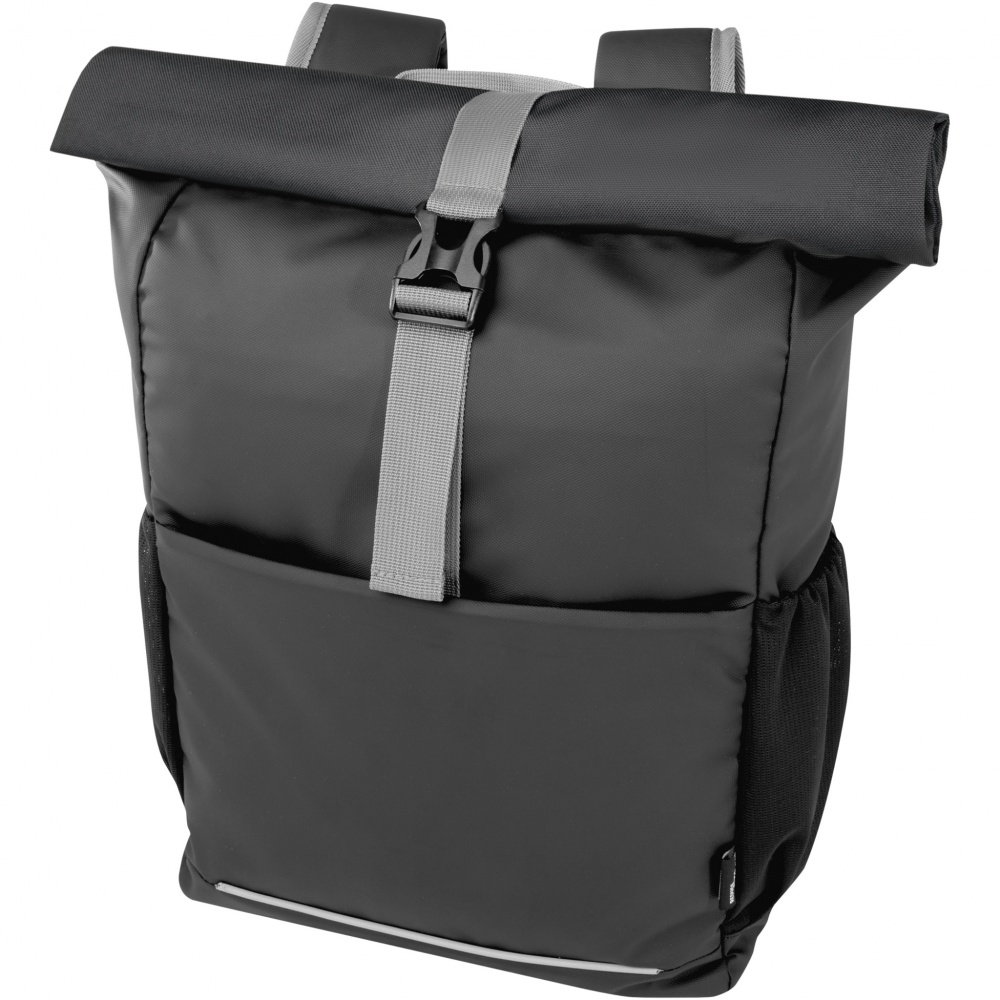 Logo trade business gift photo of: Aqua 15" GRS recycled water resistant roll-top bike bag 20L