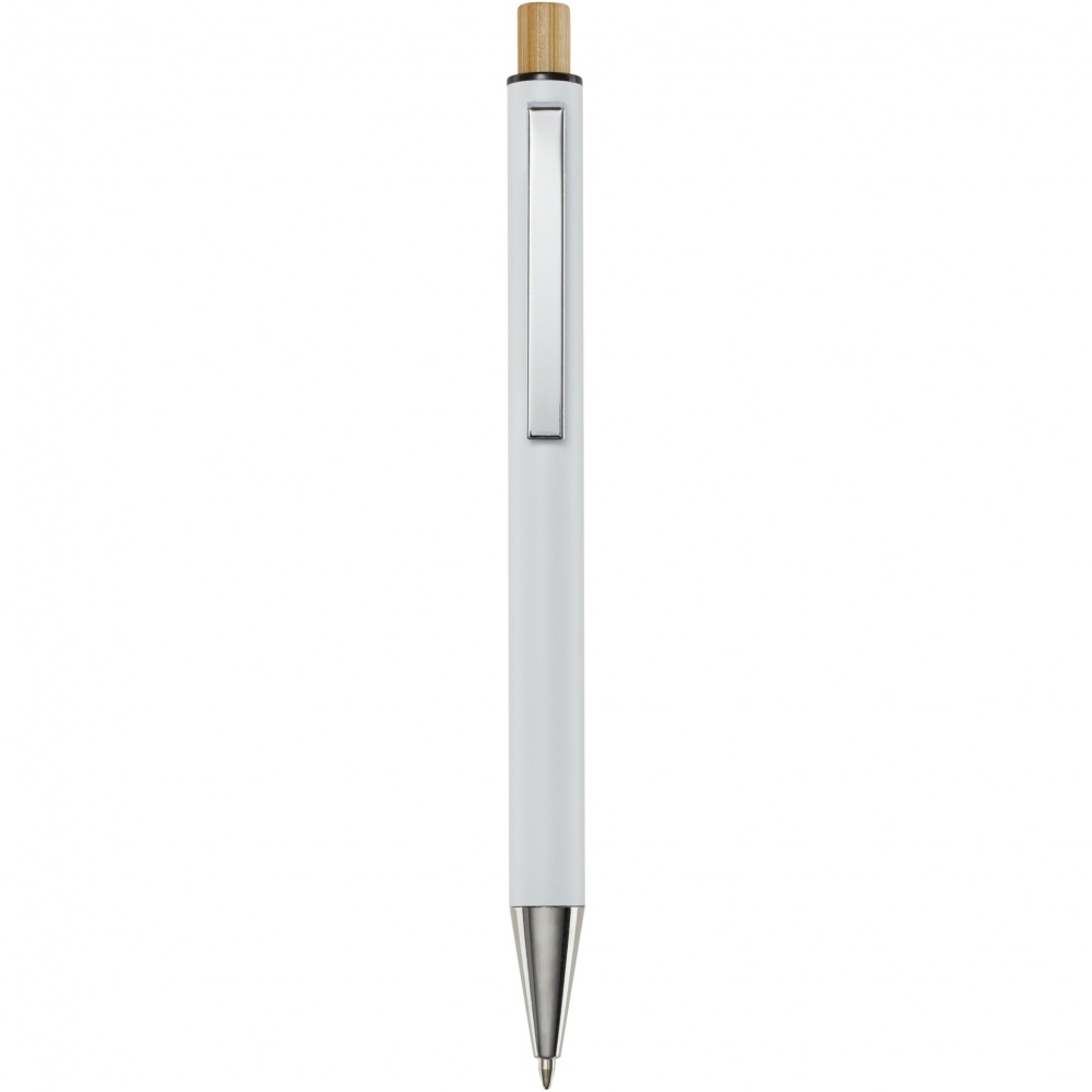 Logo trade promotional item photo of: Cyrus recycled aluminium ballpoint pen (blue ink)