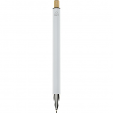 Logo trade corporate gift photo of: Cyrus recycled aluminium ballpoint pen (blue ink)
