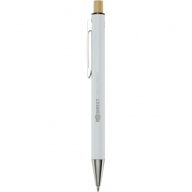 Logo trade advertising products image of: Cyrus recycled aluminium ballpoint pen (blue ink)