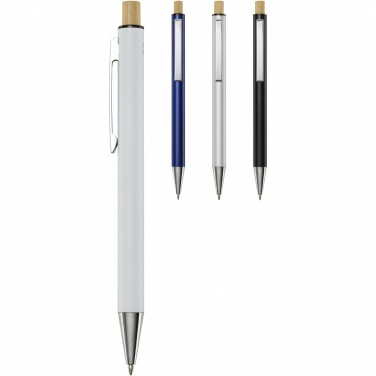 Logotrade business gift image of: Cyrus recycled aluminium ballpoint pen (blue ink)