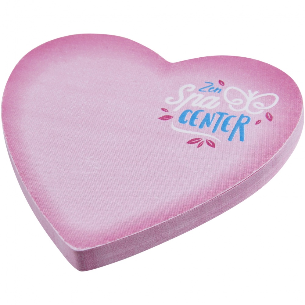 Logo trade promotional item photo of: Sticky-Mate® heart-shaped recycled sticky notes