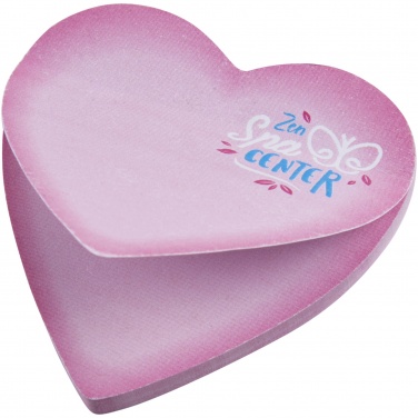 Logotrade promotional giveaway picture of: Sticky-Mate® heart-shaped recycled sticky notes