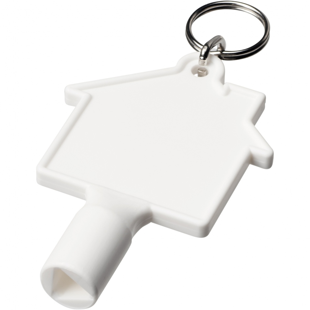 Logo trade promotional gift photo of: Maximilian house-shaped recycled utility key keychain