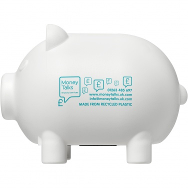 Logo trade promotional items image of: Oink recycled plastic piggy bank