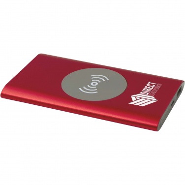 Logo trade promotional gifts image of: Juice 4000 mAh Type-C recycled aluminium wireless power bank 
