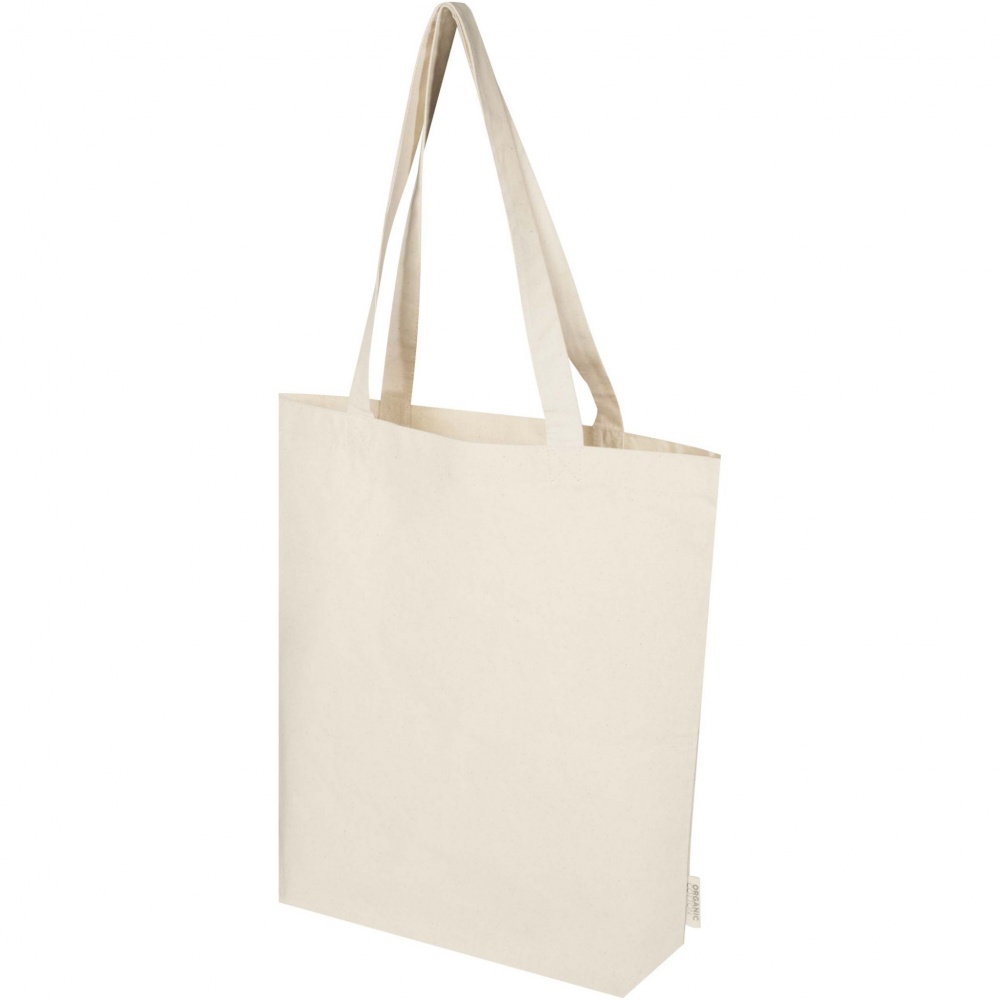 Logo trade promotional giveaway photo of: Orissa 180 g/m² organic wide bottom tote bag 11L