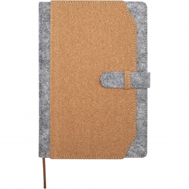 Logotrade advertising product picture of: Viviana A5 recycled felt and cork notebook