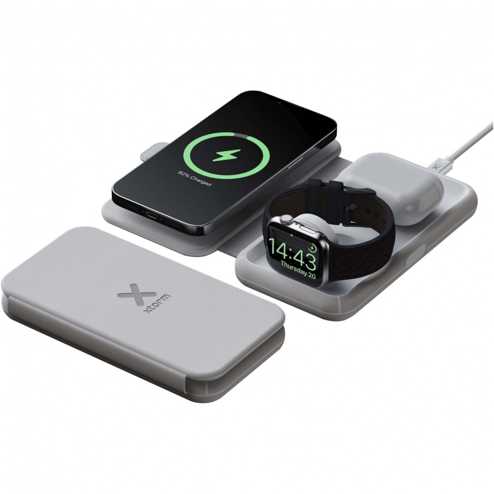 Logotrade promotional gifts photo of: Xtorm XWF31 15W foldable 3-in-1 wireless travel charger