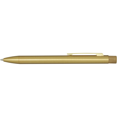 Logo trade promotional giveaway photo of: Beatriz recycled brass ballpoint pen