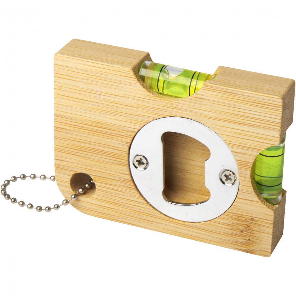 Logo trade corporate gift photo of: Levo bamboo bottle opener with level 