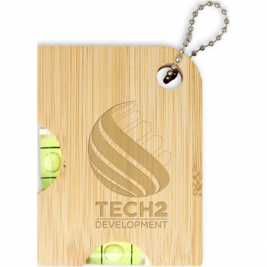 Logo trade promotional giveaways picture of: Levo bamboo bottle opener with level 
