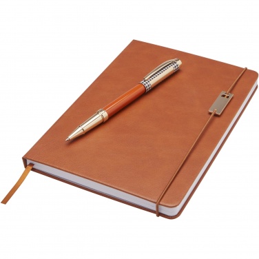 Logo trade advertising products image of: Legato A5 notebook and rollerball pen set 