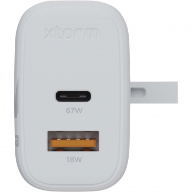 Logo trade promotional merchandise image of: Xtorm XEC067G GaN² Ultra 67W wall charger - UK plug