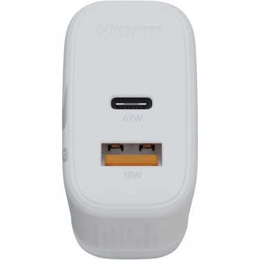 Logo trade promotional item photo of: Xtorm XEC067G GaN² Ultra 67W wall charger - UK plug