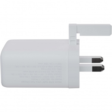 Logo trade promotional gifts image of: Xtorm XEC067G GaN² Ultra 67W wall charger - UK plug