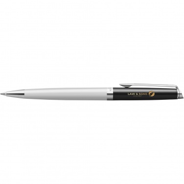 Logotrade corporate gift picture of: Hemisphere colour blocking ballpoint pen with palladium trim