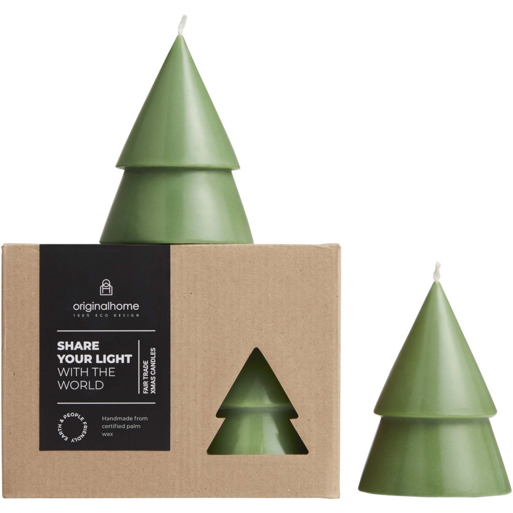 Logotrade promotional item picture of: Originalhome Xmas tree candle set of 2 - M