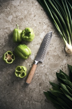 Logo trade business gift photo of: VINGA Hattasan Damascus Santoku knife