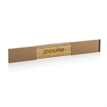Logo trade corporate gift photo of: Timberson extra thick 30cm double sided bamboo ruler