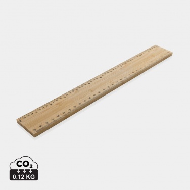 Logo trade corporate gifts picture of: Timberson extra thick 30cm double sided bamboo ruler