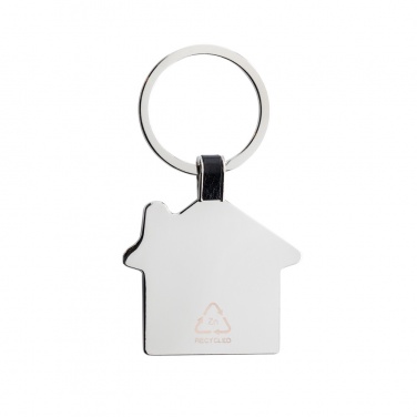 Logotrade promotional product image of: RCS recycled zinc alloy house keyring