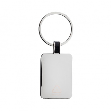 Logo trade corporate gifts picture of: RCS recycled zinc alloy rectangle keyring