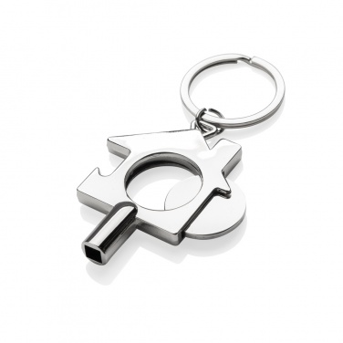 Logotrade promotional merchandise image of: RCS recycled zinc alloy 3 in 1 keychain