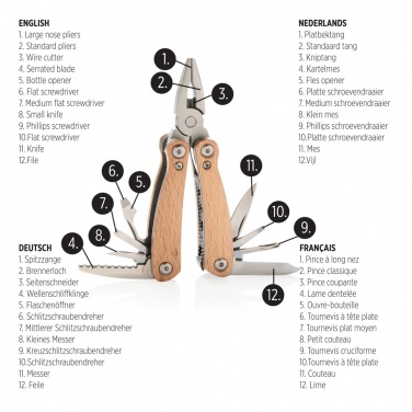 Logotrade promotional merchandise picture of: Wood multitool mini