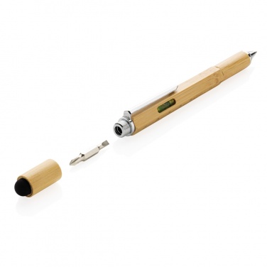 Logo trade advertising product photo of: Bamboo 5-in-1 toolpen
