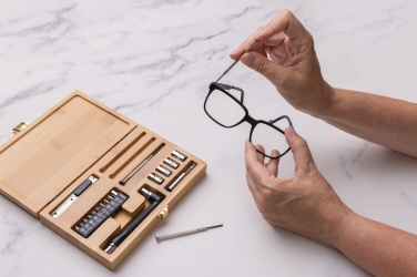 Logotrade promotional merchandise photo of: Carvine 21 pcs bamboo tool set