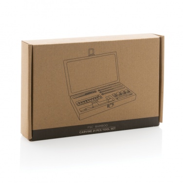 Logotrade promotional merchandise picture of: Carvine 21 pcs bamboo tool set