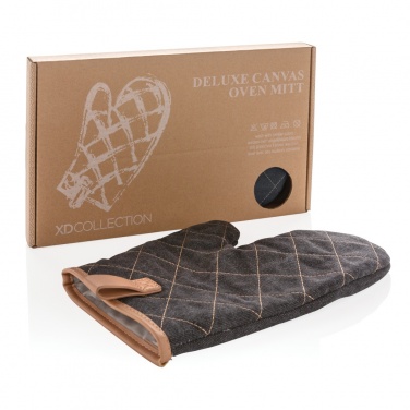 Logo trade promotional product photo of: Deluxe canvas oven mitt