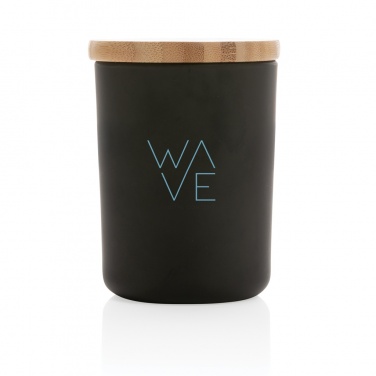 Logo trade promotional gifts image of: Ukiyo deluxe scented candle with bamboo lid