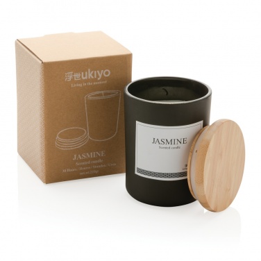 Logotrade corporate gift image of: Ukiyo deluxe scented candle with bamboo lid