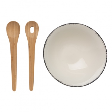 Logo trade promotional products image of: Ukiyo salad bowl with bamboo salad server