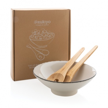 Logotrade promotional gift image of: Ukiyo salad bowl with bamboo salad server