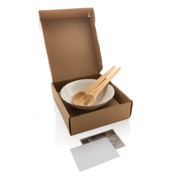 Logo trade promotional items picture of: Ukiyo salad bowl with bamboo salad server