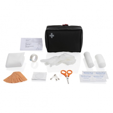 Logo trade promotional product photo of: RCS recycled nubuck PU pouch  first aid set