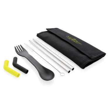 Logotrade corporate gifts photo of: Tierra 2pcs straw and cutlery set in pouch