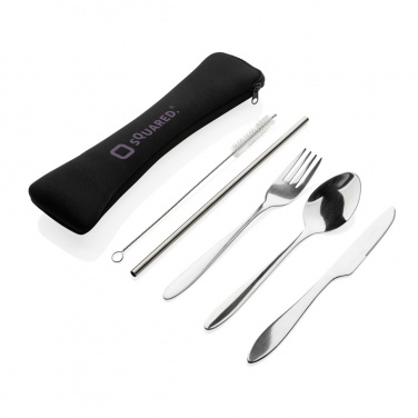 Logotrade advertising products photo of: 4 PCS stainless steel re-usable cutlery set