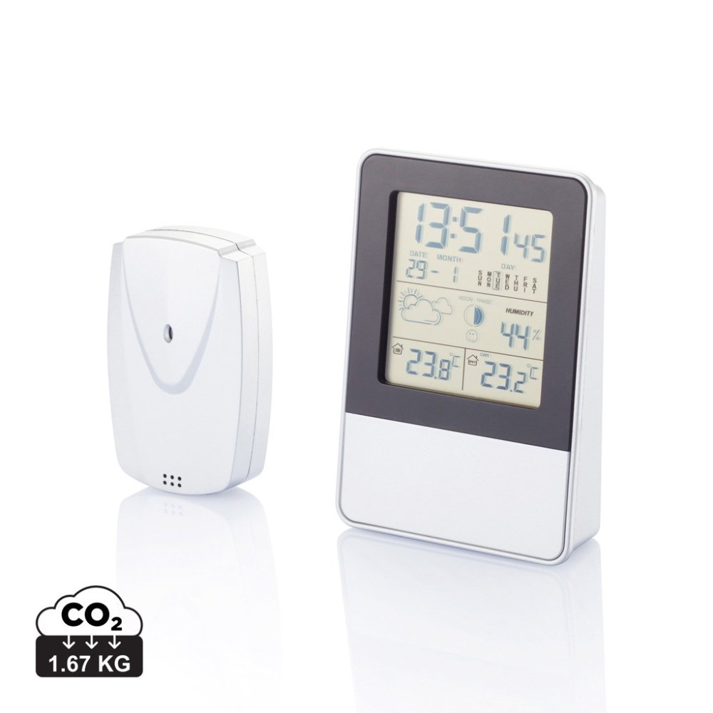Logo trade promotional product photo of: Indoor/outdoor weather station