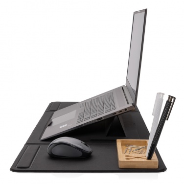 Logotrade promotional merchandise picture of: Impact AWARE RPET Foldable desk organizer with laptop stand
