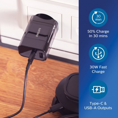Logotrade promotional product image of: Philips ultra fast PD wall charger