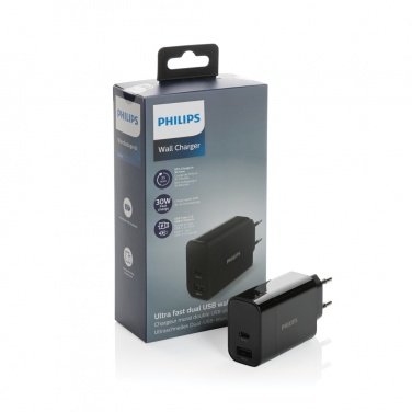 Logo trade promotional merchandise image of: Philips ultra fast PD wall charger
