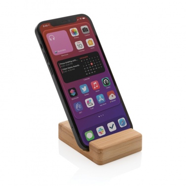Logo trade promotional gift photo of: Bamboo phone stand XD