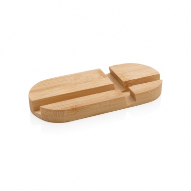 Logo trade promotional item photo of: Bamboo tablet and phone holder